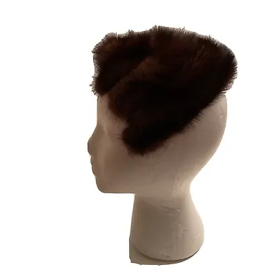 Vintage Brown Mink Hat Fascinator 1960’s • $19.99