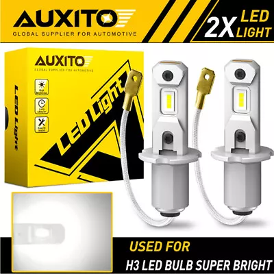 AUXITO H3 LED Fog Light Bulbs Conversion Super Brighter Canbus White/Yellow EOA • $24.99