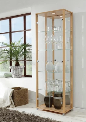 £422.19 • Buy  Modern 2 Door LED Glass Display Cabinet Storage Showcase Living Room Furniture