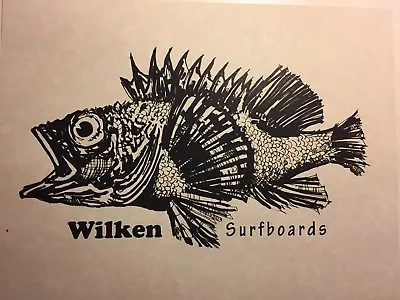 Wilken Surfboards“fish Print ”1960-90 Santa Monica Surf(jacobsvelzyWebber Bing • $9