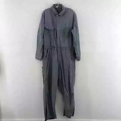 VTG Sears Blue Herringbone Button Up Mechanic LS Denim Coveralls Men Size 44T • $37.13