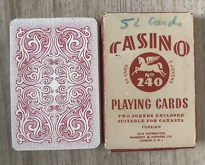 A Pack Of Vintage Casino 240 Playing Cards. Unusual Ace Of Spades - No Jokers • $7.58