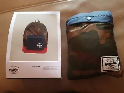 Herschel Packable Daypack 17.75 X12.25 X5  In Part Camouflage  • £20