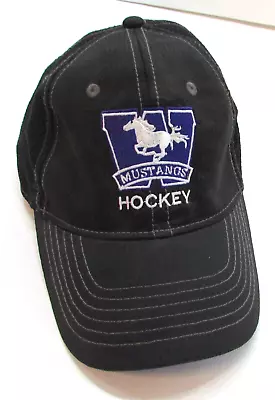 Old London Ontario Canada Junior Hockey Team Mustangs Black Ball Cap Trucker Hat • $15