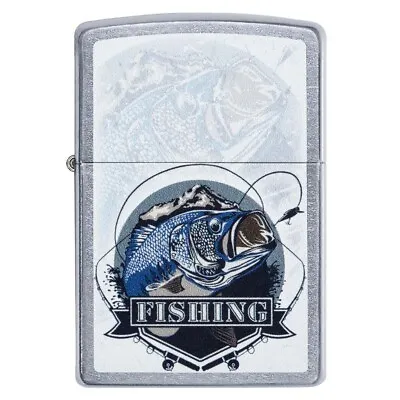 Bass Fishing Zippo Lighter Fishing GIfts Christmas Lighter Collectables Orginal • £39.99