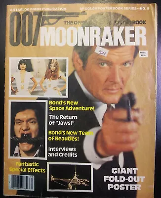 James Bond 007 Moonraker Official Movie Poster Book Roger Moore BOND GIRLS  • $10.07