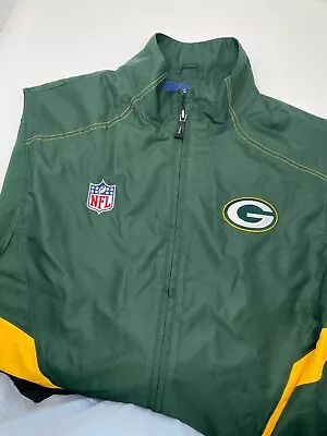 Reebok NFL OnField Green Bay Packer Full Zip Vest Size Medium • $21.99