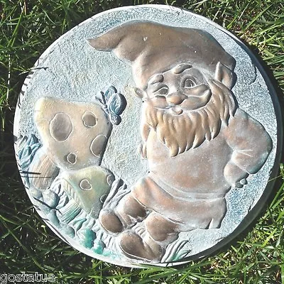 Gnome Mushrooms Stepping Stone Mold Plaster Concrete Cement Moud   11  • $41.95