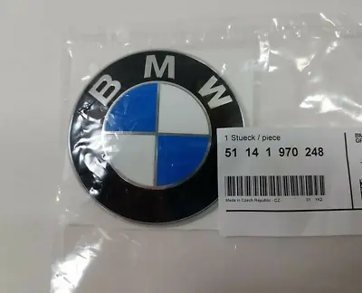 $15.99 • Buy BMW Roundel Trunk Emblem - E53 X5, E65 745i, 760i, E31, Z3 51141970248  78mm