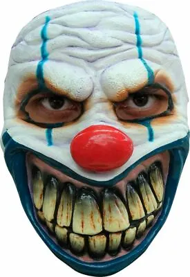 Big Mouth Clown Latex Face Mask Scary Halloween Horror • £10.39