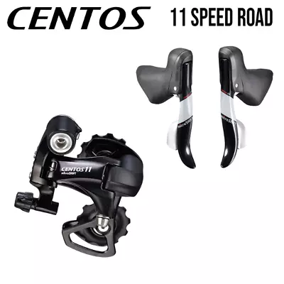 MicroSHIFT Centos Road Kit Black 2x11-Spd Groupset Brake/Shifters + R.Derailleur • $227.27