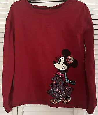 Disney Women’s Minnie Mouse LS Tshirt Top Red Small • $1.99