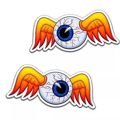 $2.99 • Buy Flying Eyeballs Garage Tool Box Stickers Rat Rod Hot Rod Kustom Kulture Decals 