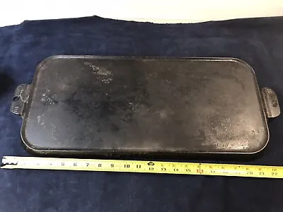 Vtg Griswold No. 9 Large Logo Cast Iron Long Griddle 746 Erie PA USA  Sits Flat • $137.50