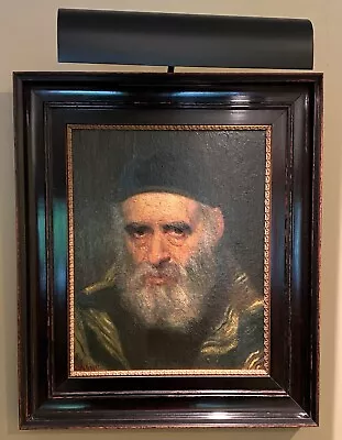 Maurits De Groot Dutch Portrait Of Rabbi Framed Oil Painting • $2800