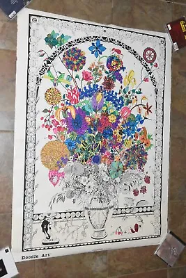 Partially Colored Vintage Original Doodle Art 1973 Ecology Len Masse Poster • $9.95