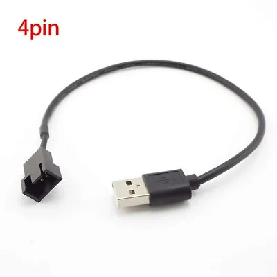 USB 2.0 A Male To 3/4 Pin Connector Adapter Cables Connect For Computer PC Fan • £2.15