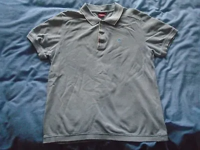 Merc Grey With Blue And Pink Collar Piping Polo Shirt L Large Pc Mod • $12.44