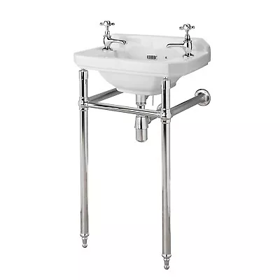 Hudson Reed Richmond Adjustable Washstand 500-560mm Wide Basins - Chrome • £150.95