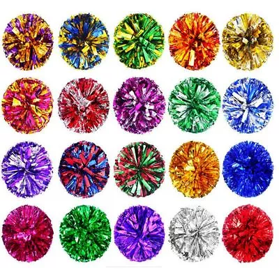 Supplies Cheerleader Pom Poms Cheerleading Cheering Ball Dance Party Decorator • £4.32