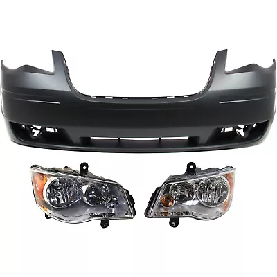 Bumper Cover Headlight For 2008-2010 Chrysler Town And Country Kit Front • $341.09