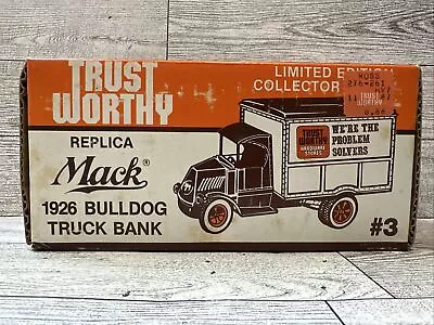 TRUST WORTHY 1926 Bulldog Truck Die Cast Bank #9375UO *Box Stained & Damaged* • $16.55