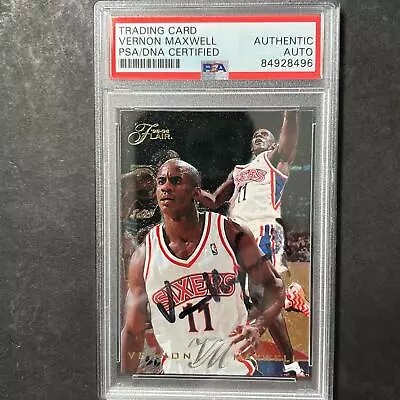1995 Fleer Skybox #182 Vernon Maxwell Signed Card AUTO PSA Slabbed Sixers • $79.99