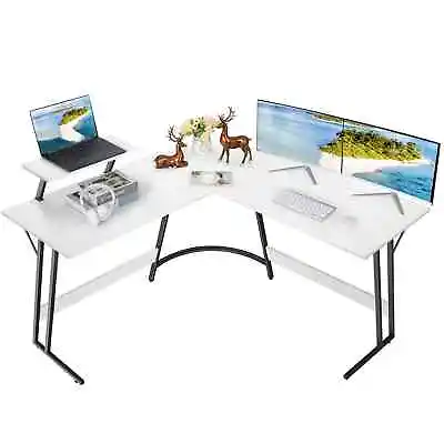 Gunji L-shaped Computer Desk Large Home Office Writing Workstation Corner Desk • £62.99