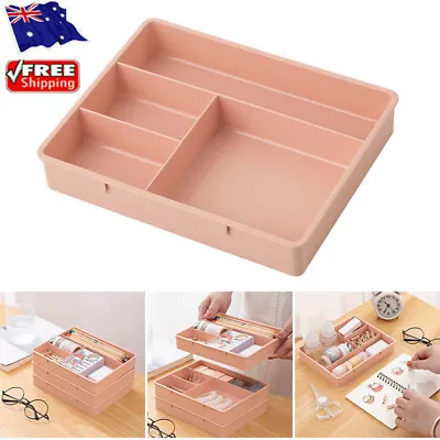$12.06 • Buy Stackable Desk Drawer Organizer Storage Bin Tray Divider Container Home Office