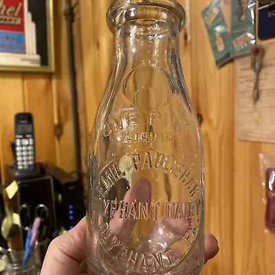 Emil PaulishAk Olyphant Dairy Olyphant PA I ISP Pint Milk Bottle • $12