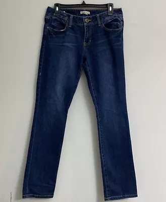 Cabi The Straight Leg Denim Jeans Size 6 ! Mid Rise Blue Dark Wash • $20