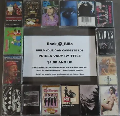 New Sealed Rock Pop R&b Buy $25 Free Ship Build Your Cassette Tape Lot A • $9.60