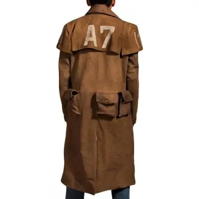 Men's Veteran NCR Ranger A7 Duster Brown Suede Leather Long Trench Coat • $169.99