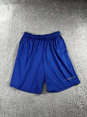 Nike Dri Fit Basketball Shorts Men Large Livestrong Athletic Elastic Waist • $18.88