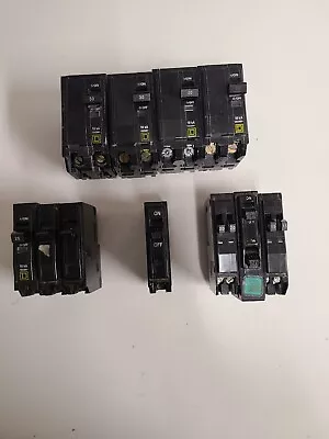 Square D Circuit Breaker Lot Of (11) QO 15 Amp 20 Amp 30 Amp 50 Amp Tandem • $80