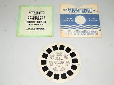 View-Master Reel Goldilocks And The Three Bears FT-6 W/ Cover & Instructions • $7.59