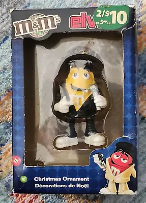 2008 M&M Elvis Christmas Ornament Yellow W/Black Jumpsuit By Kurt S Adler • $15