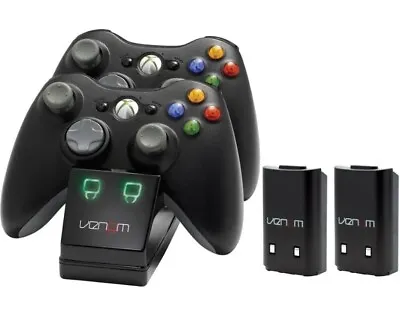 Venom Xbox 360 Twin Docking Station With 2 X Rechargeable Battery Packs Xbox 360 • £11.99