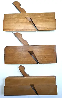 $40 • Buy Vintage Lot Of 3 Carpenters Wooden Profile Planes