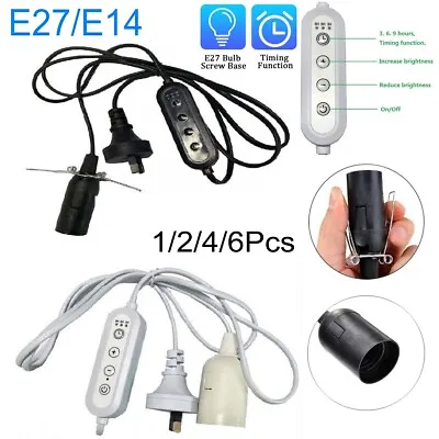 E27/E14 1.8M Cable Cord Pendant Light Bulb Holder Dimmable & Timing Socket Base • $24.99