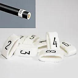 1 Pack -  7mm Cable Plug Lead Numbers - Markers 1 To 8 - White • £1.17