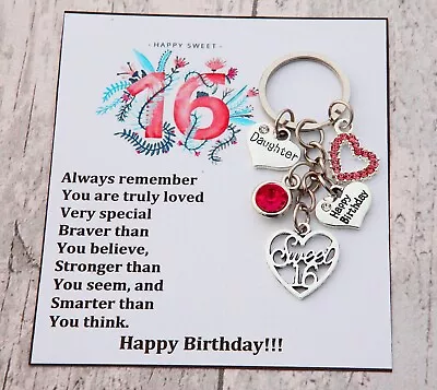 Personalised HAPPY BIRTHDAY Gifts Keyring 13th16th 17th 30th 40th Gift For Her • £3.99