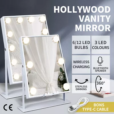Makeup Mirror With Lights Vanity Hollywood Mirrors Dimming Bluetooth LED Bublble • $54.99