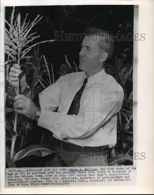 1965 Press Photo Henry A. Wallace Former Vice President In Des Moines Iowa • $15.99