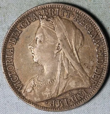 Great Britain 1899 Silver Florin Queen Victoria ~ Better Grade~ Km# 781 • $48.99