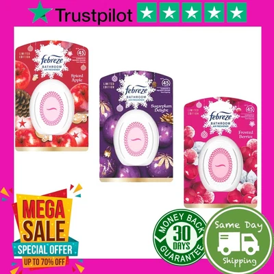 £4.95 • Buy Febreze 2 In 1 Bathroom Small Spaces Air Freshener 7.5ml Choose Scent & Quantity