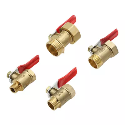 £3.47 • Buy Brass Ball Valve Lever Male To Female 1/8  1/4  3/8  1/2  BSP Shut-off Valve