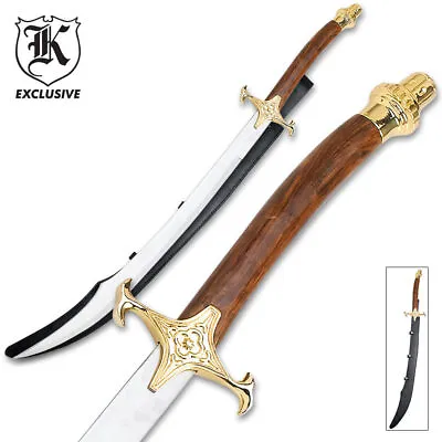 Arabian Shamshir Warrior Sword Scimitar Wood Pirate Caribbean Cutlass Medieval • $55.98