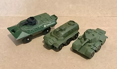 Military Diecast Vehicles.Armoured Cars.Matchbox/Lesney Corgi Junior.Good • £7.95