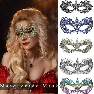 Masquerade Venetian Lace Eye Face Mask Fancy Dress Halloween Party Costume Lady • £3.99